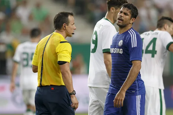 Ferencvaros vs. Chelsea estádio de abertura de jogo de futebol — Fotografia de Stock