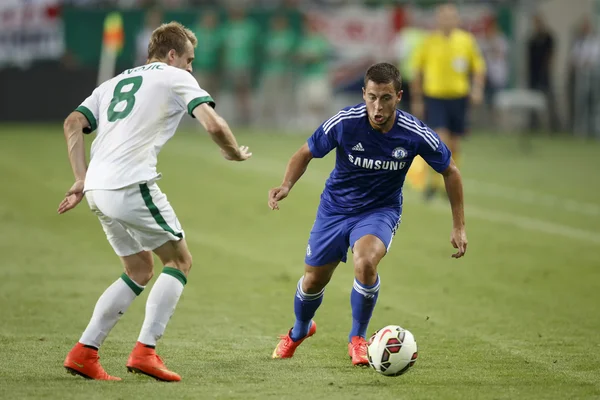 Ferencvaros vs. Chelsea stadium opening football match — Stock Photo, Image