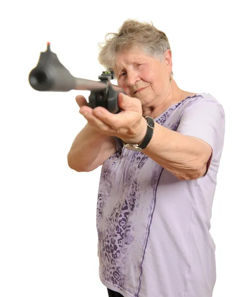 Senior sniper — Stock Photo, Image