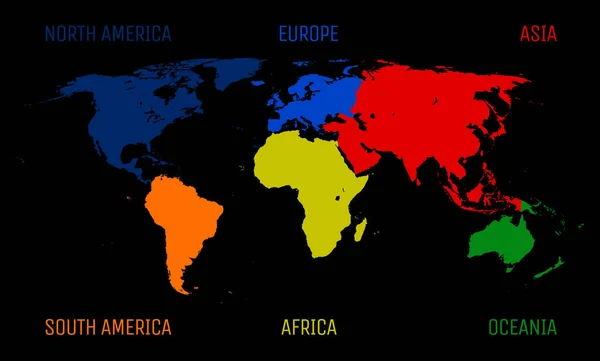 Ilustración Del Vector Del Mapa Mundial — Archivo Imágenes Vectoriales