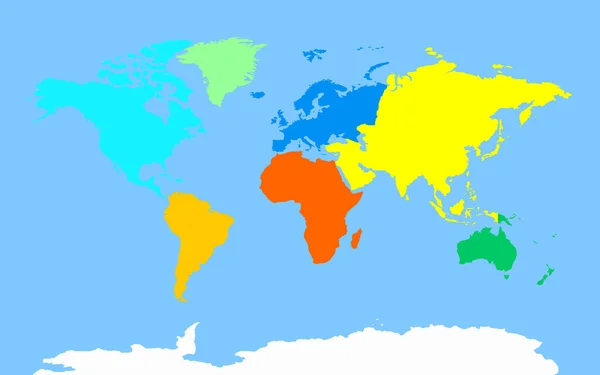 世界地図ベクトル図 — ストックベクタ