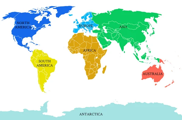 Ilustración Del Vector Del Mapa Mundial — Archivo Imágenes Vectoriales