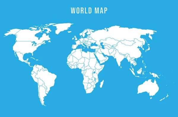 Mapa Mundial Ilustração Vetorial — Vetor de Stock