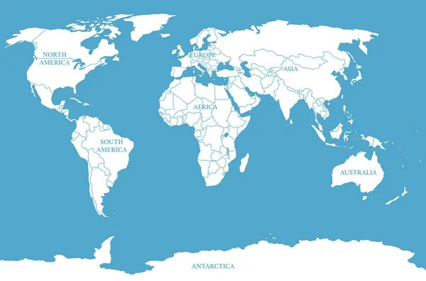 Dünya Haritası Vektör Illüstrasyonu — Stok Vektör
