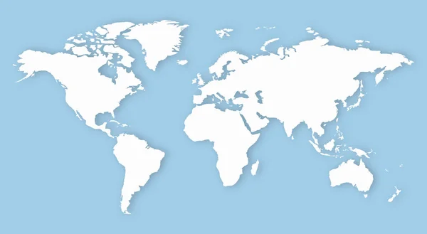 Ilustración Del Vector Del Mapa Mundial — Vector de stock
