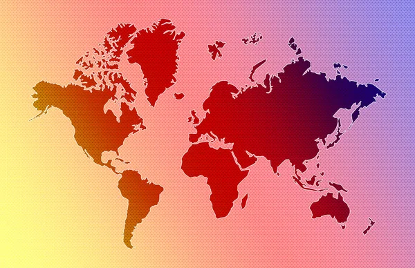 Fundo Colorido Mapa Mundo — Fotografia de Stock