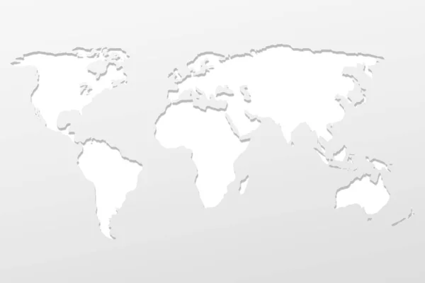 Pozadí Mapy Bílého Světa — Stock fotografie
