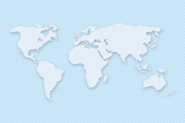 Mapa Del Mundo Blanco Sobre Fondo Tela Azul — Foto de Stock