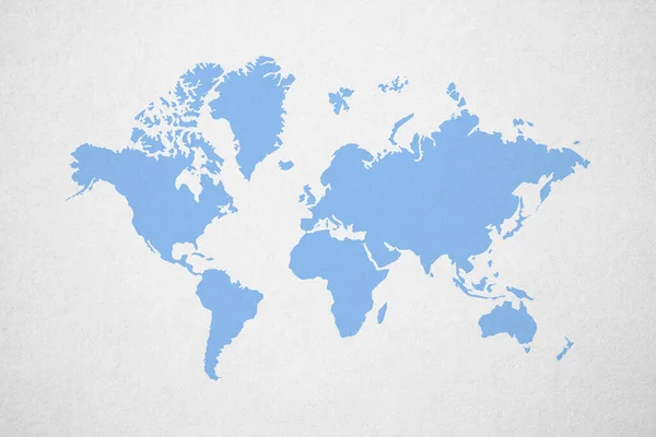 Blue World Map Paper Background — Stock Photo, Image
