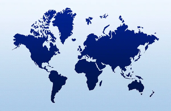 Modrý Svět Mapa Pozadí — Stock fotografie