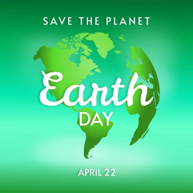 Yeşil Gezegeni Kurtarma Günü geçmişi. Vektör EPS10 illüstrasyonu.