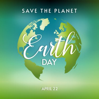 Yeşil Gezegeni Kurtarma Günü geçmişi. Vektör EPS10 illüstrasyonu.