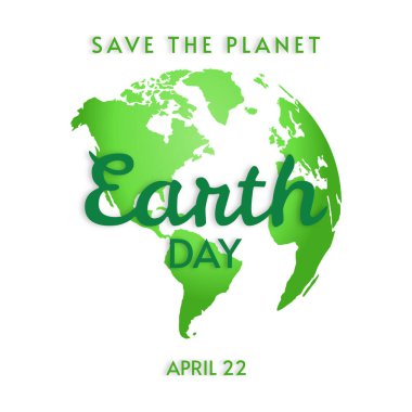 Yeşil Gezegeni Kurtarma Günü geçmişi. Vektör EPS10 illüstrasyonu.