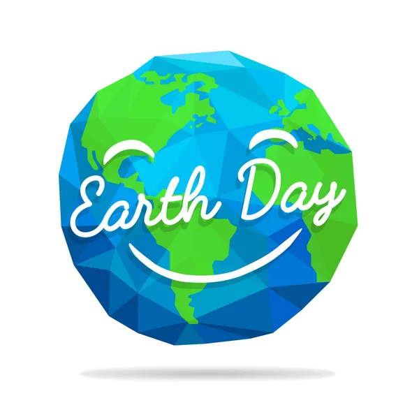 Earth Day Hintergrund Low Poly Stil Vektor Eps10 Abbildung — Stockvektor