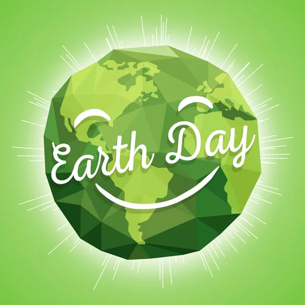 Green Earth Day Fundo Estilo Low Poly Ilustração Vector Eps10 — Vetor de Stock