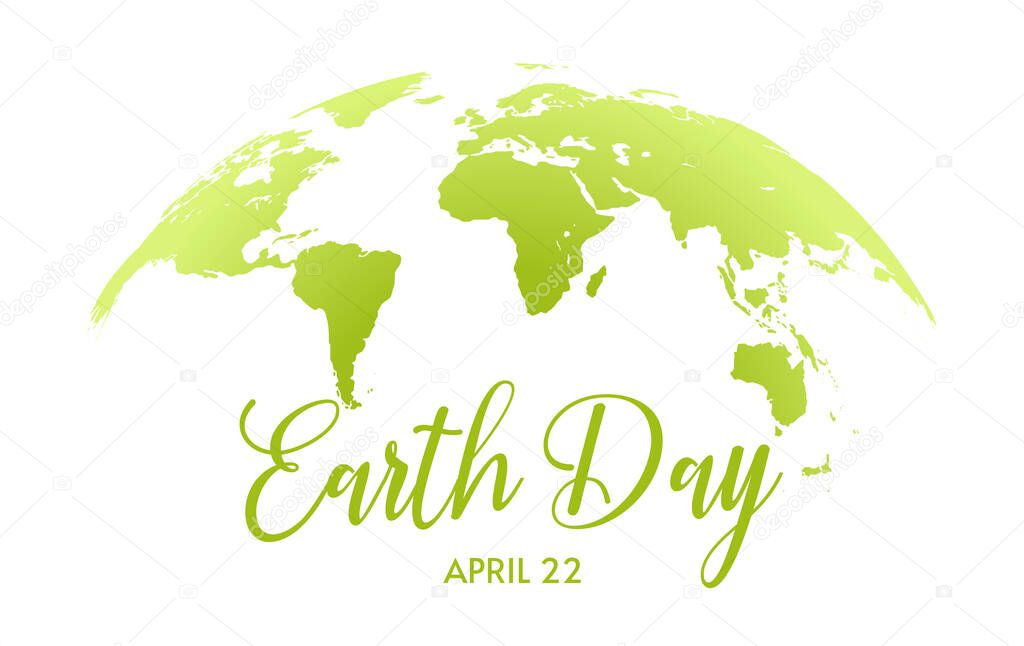 Green Earth Day background. Vector EPS10 illustration.