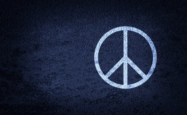Barış Geçmişi Koyu Mavi Arkaplanda Barışın Beyaz Sembolü — Stok fotoğraf
