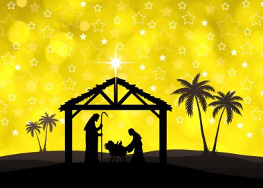 Sarı Noel İsa 'nın doğuş sahnesi