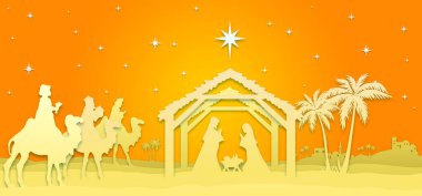 Sarı Noel İsa 'nın doğuş sahnesi