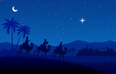 Mavi Noel İsa 'nın doğuş sahnesi