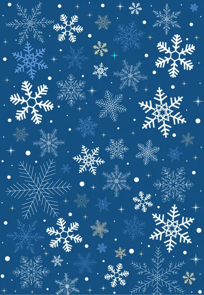 Boże Narodzenie Tło Płatków Śniegu — Wektor stockowy