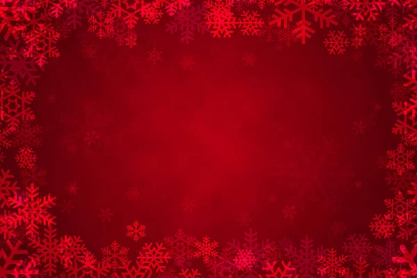 Red Christmas Background Snowflakes — Stock Photo, Image