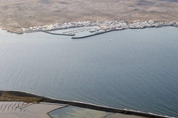 Вид Вулканический Остров Грасиа Атлантическом Океане Канарские Острова Испания — стоковое фото