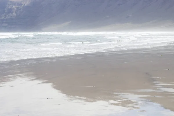 Famara Beach Surfing Beach Lanzarote Canary Islands Spain — Stock Fotó