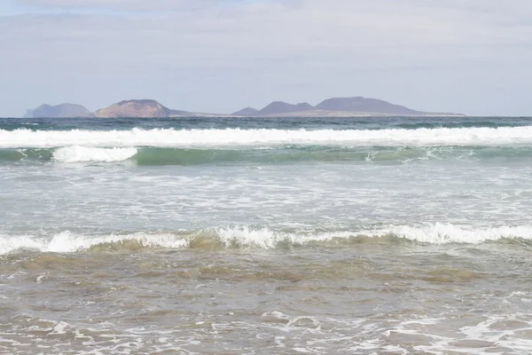 Famara Beach Surfing Beach Lanzarote Canary Islands Spain — Stock Fotó