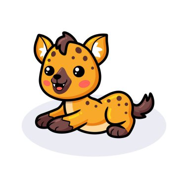 Tatlı bebek sırtlan çizgi filminin vektör çizimi