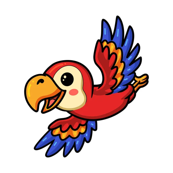 Векторная Иллюстрация Полета Маленького Попугая — стоковый вектор