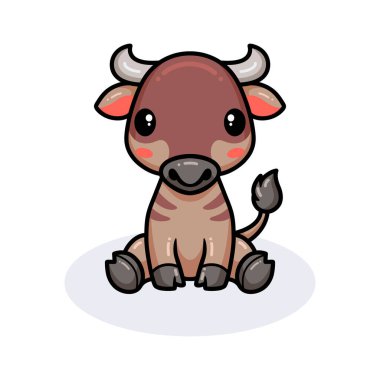 Şirin, küçük antilop çizgi filminin vektör çizimi.