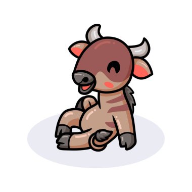 Şirin, küçük antilop çizgi filminin vektör çizimi.