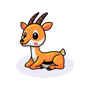 Küçük şirin ceylan çizgi filminin vektör çizimi