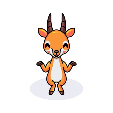 Küçük şirin ceylan çizgi filminin vektör çizimi