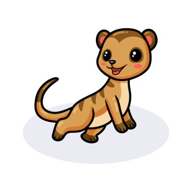 Şirin küçük mirket çizgi filminin vektör çizimi