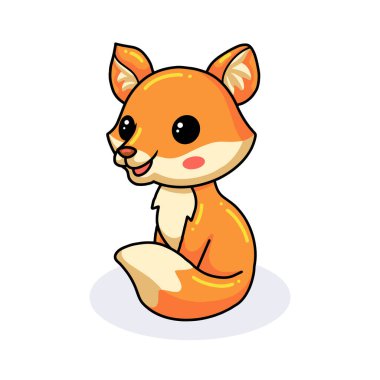 Şirin tilki çizgi filminin vektör çizimi