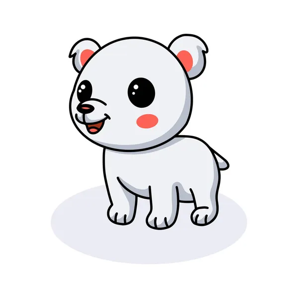 Ilustración Vectorial Dibujos Animados Lindo Oso Polar — Archivo Imágenes Vectoriales