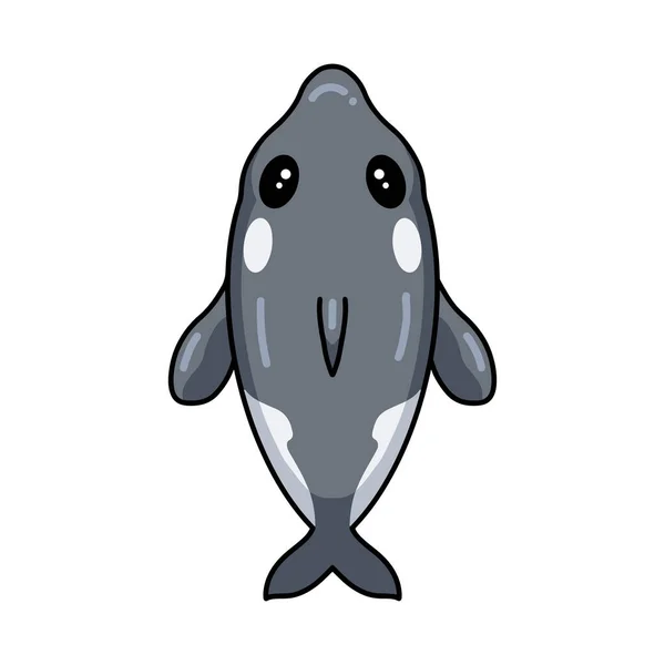 Εικονογράφηση Διάνυσμα Του Χαριτωμένο Μικρό Δολοφόνο Φάλαινα Κινουμένων Σχεδίων — Διανυσματικό Αρχείο