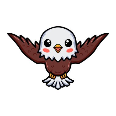 Küçük şirin kartal çizgi filminin vektör çizimi