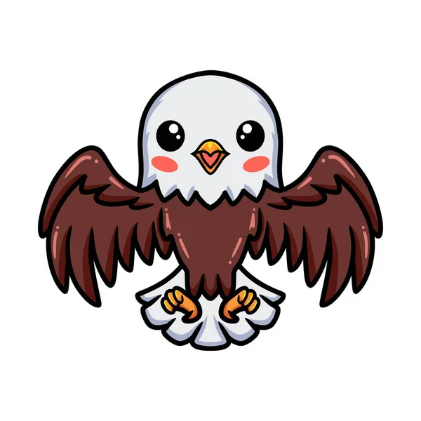 Vektorillustration Des Niedlichen Kleinen Adlers Cartoon Fliegen — Stockvektor