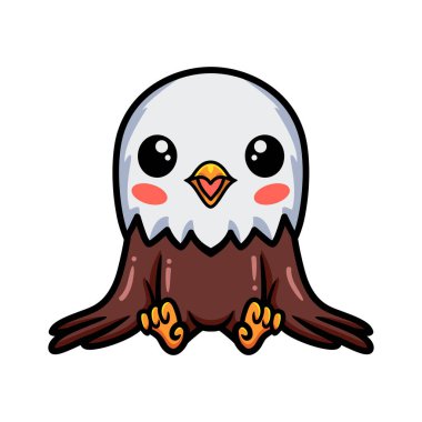 Küçük şirin kartal çizgi filminin vektör çizimi