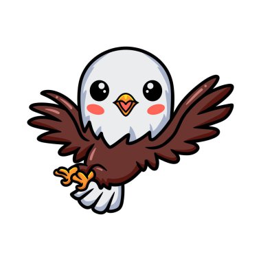 Küçük şirin kartal çizgi filminin vektör çizimi