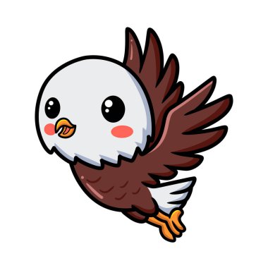 Küçük şirin kartal çizgi filminin vektör çizimi