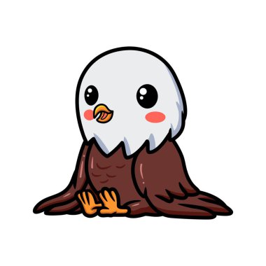 Küçük şirin kartal çizgi filminin vektör çizimi