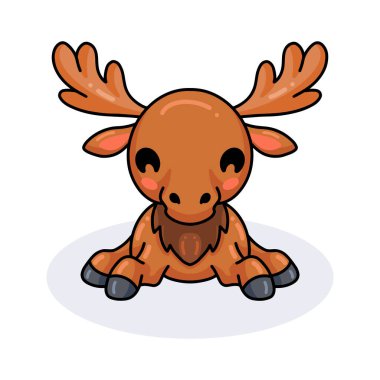 Küçük şirin geyik çizgi filminin vektör çizimi