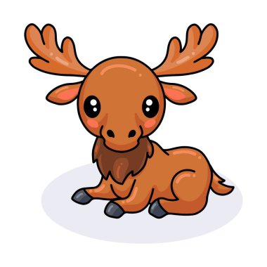 Küçük şirin geyik çizgi filminin vektör çizimi