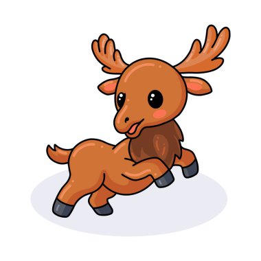 Şirin, küçük bir geyik çizgi filminin vektör çizimi