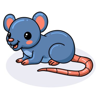 Şirin küçük fare çizgi filminin vektör çizimi