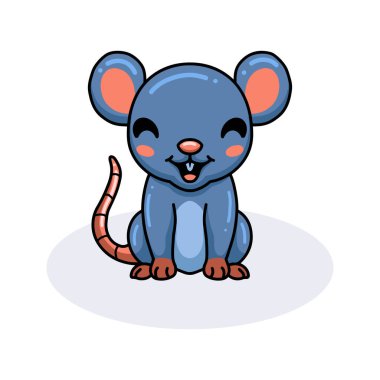 Şirin küçük fare çizgi filminin vektör çizimi